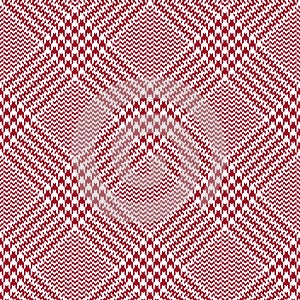 Glen plaid pattern bright in red and white. Seamless tweed tartan check plaid background art graphic for skirt, dress, jacket.