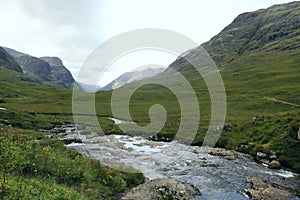 Glencoe valley Scottish highlands