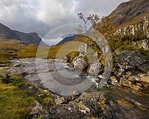 Glencoe Valley in the Scottish Highlands, UK