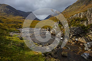 Glencoe Valley in the Scottish Highlands, UK