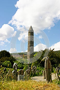 Glendalough Round Tower photo