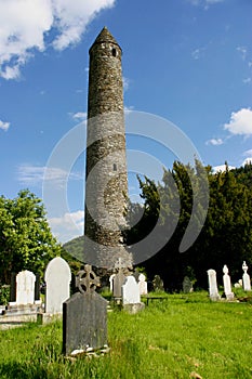 Glendalough Round Tower photo