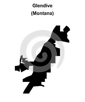 Glendive outline map