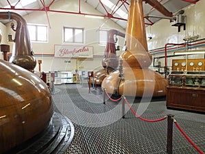 Glenfiddich whisky distillery stills