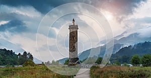 Glenfinnan Monument in the evening