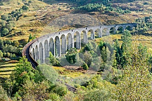 Glenfinnan Railway Viaduct in Glenfinnan, Scotland