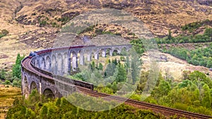 Glenfinnan Railway Viaduct Scotland Harry Potter steam train