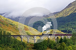 Glenfinnan Viaduct and The Jacobite Steam Train