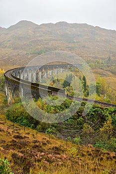 Glenfinnan Viaduct in Scotland was featured in Harry Potter films