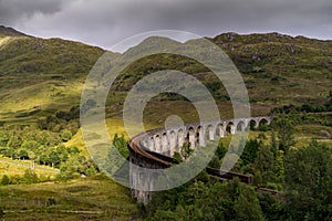 Glenfinnan Viaduct in Scottish Highlands