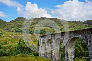 The Glenfinnan Viaduct in the Scottish highlands