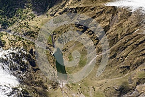 Gleno lake and dam, Orobie, Italy