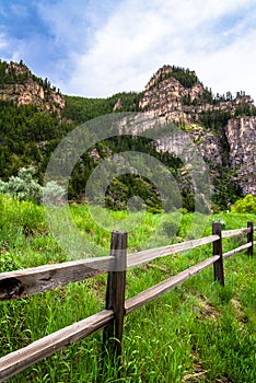 Glenwood Canyon Wooden Fence in Colorado