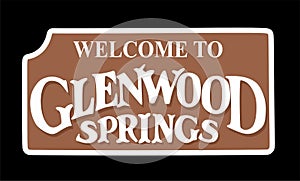 Glenwood Springs on a black background