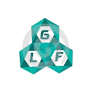 GLF creative minimalist letter logo. GLF unique vector initials alphabet letter logo