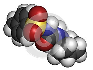 Gliclazide diabetes drug molecule. Sulfonylurea class anti-diabetic agent.