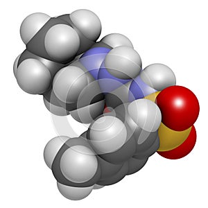 Gliclazide diabetes drug molecule. Sulfonylurea class anti-diabetic agent