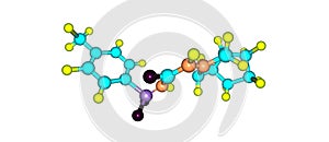 Gliclazide molecular structure isolated on white