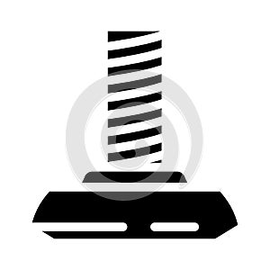 glide furniture hardware fitting glyph icon vector illustration