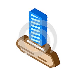 glide furniture hardware fitting isometric icon vector illustration