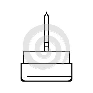 glide furniture hardware fitting line icon vector illustration