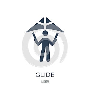 glide icon in trendy design style. glide icon isolated on white background. glide vector icon simple and modern flat symbol for