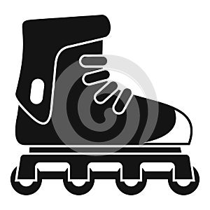 Glide inline skates icon, simple style