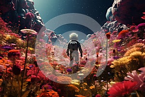 Glide through an interstellar garden where