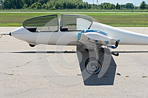 Glider Plane and Open Canopy Profile