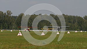 Glider plane in tow of an motorplane