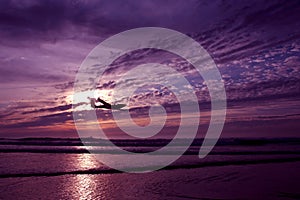 Gliding along the atlantic ocean in Portugal