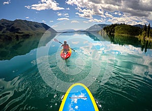 Gliding over Lake McDonald in Glacier National Park