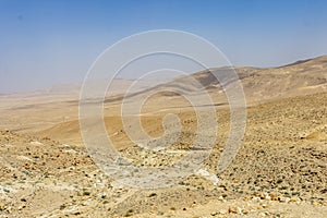 Glimpse of the arid Jordanian landscape
