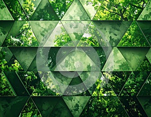 Geometric Forest Prism Abstract Background