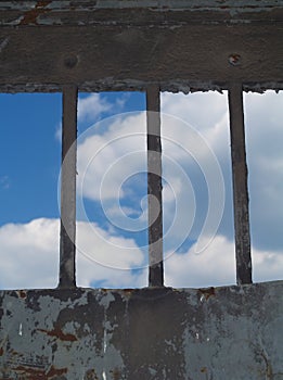 A glimpse of freedom - bars in focus