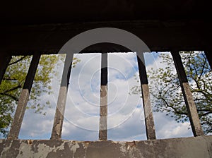 A glimpse of freedom - bars in focus