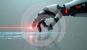 Robotic Hand Activates Futuristic Interface