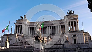 Glimpse of Italian National Monument to Vittorio Emanuele II king of Italy