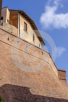 A glimpse of Lari, Pisa, Italy and its castle
