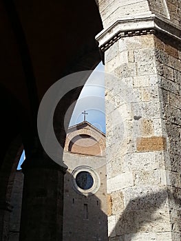 Glimpse of San Gimignano cathedral photo