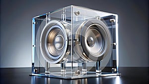 A Glimpse into Sound Unveiling the Inner Workings of a Transparent Speaker Generative AI photo