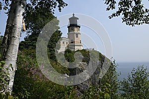 Glimpse of Split Rock Lighthouse through the Trees