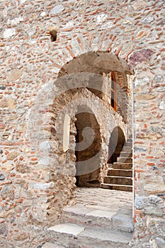 Glimpse in the town Mystras