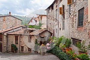 Glimpse of a typical medieval village in Italy
