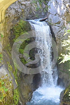 A glimpse of the waterfalls around Mt Rainier National Park in Washington