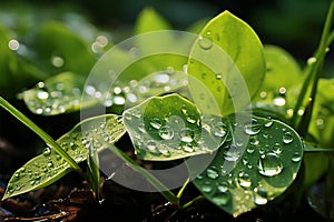 Glinting morning dew on grass, a natures spectacle