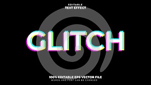 Glitch 2 Text Effect, Editable Text Effect