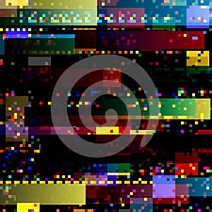 Glitch abstract background with colorful technology malfunction or error