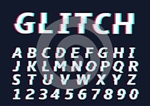 Glitch alphabet letters