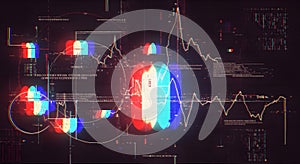 Glitch Art Abstract Data Visualization Error Signal Distorted Digital Interference Background